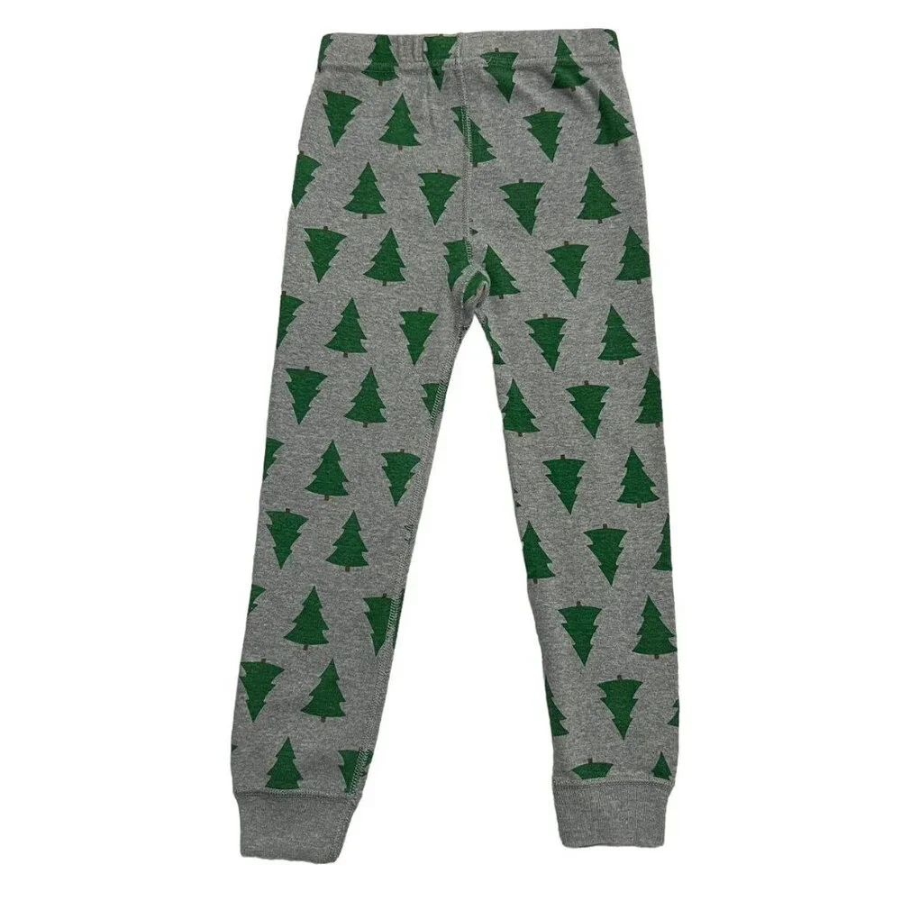 Hanna Andersson Sz 100 (4) Christmas Tree Long John Pajamas